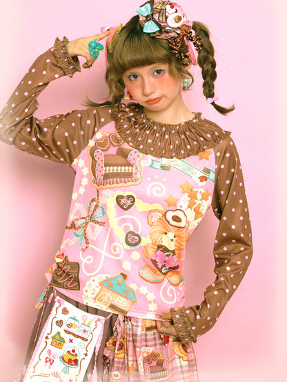 Polka Dot Lace Collar Base Layer【s0000014516】