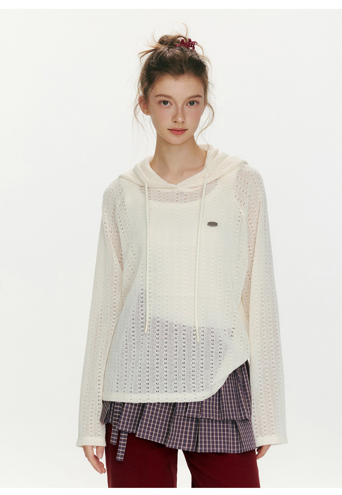 Island Floating Hooded Knit Top【s0000015679】