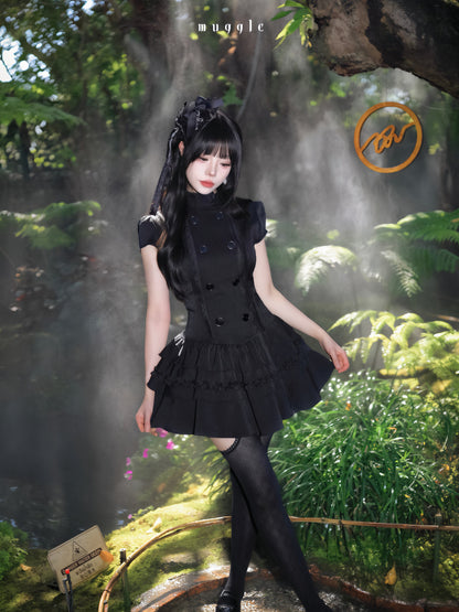 Gothic Lace Double Breasted Dress【s0000016939】