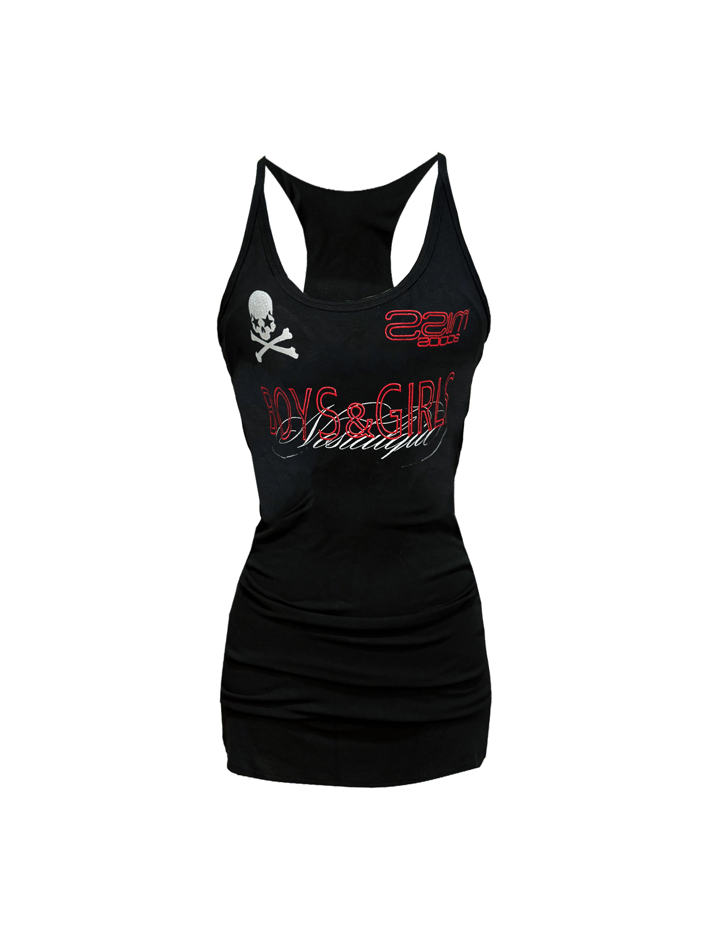 Silver Foil Skull Print Tank Top【s0000018303】
