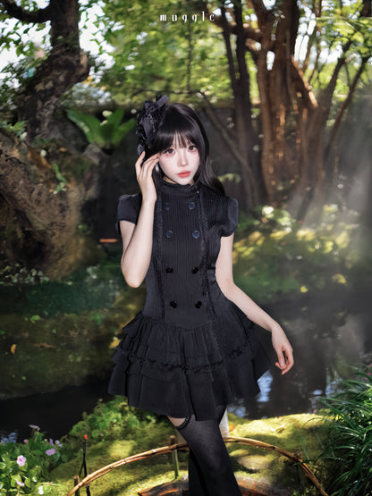 Gothic Lace Double Breasted Dress【s0000016939】