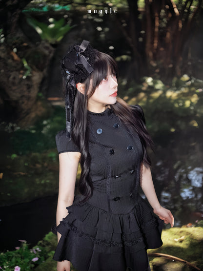 Gothic Lace Double Breasted Dress【s0000016939】