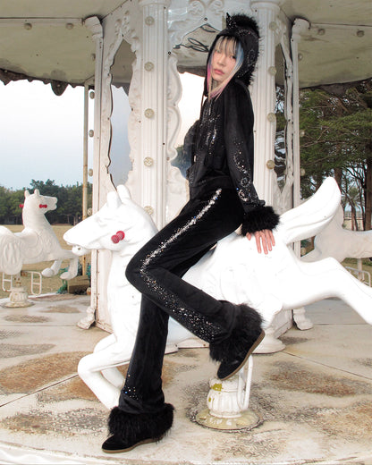 Horse Unicorn Velvet Diamond Coat【s0000015377】