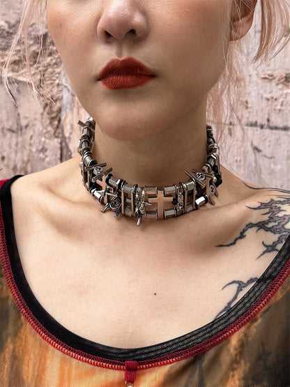 Hardcore Punk Choker Clavicle Chain【s0000018888】