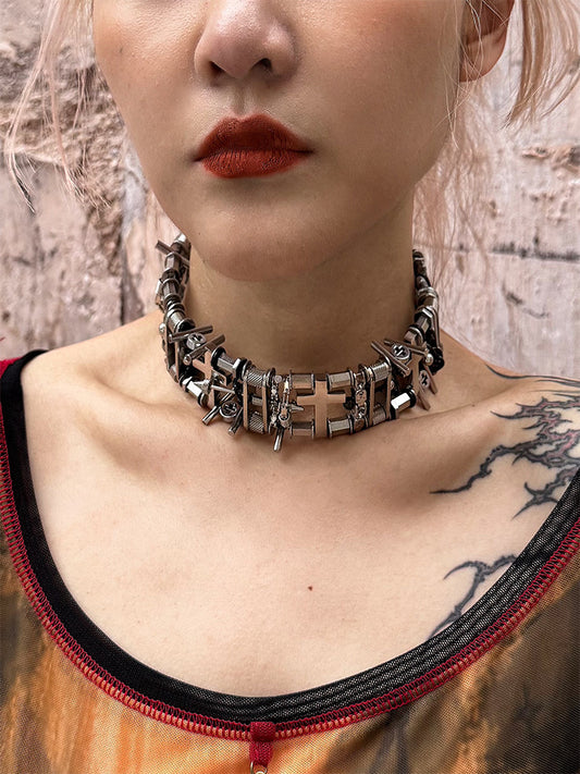 Hardcore Punk Choker Clavicle Chain【s0000018888】