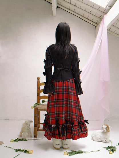 Patchwork Print Fitted Long-Sleeve Shirt【s0000014523】