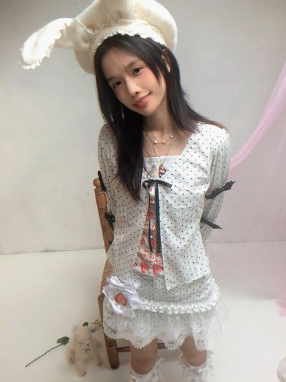 Patchwork Print Fitted Long-Sleeve Shirt【s0000014523】