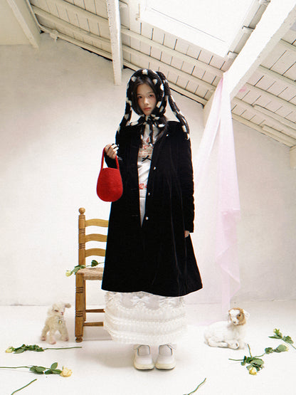 Polka Dot Shearling Rabbit Ear Hat【s0000014528】