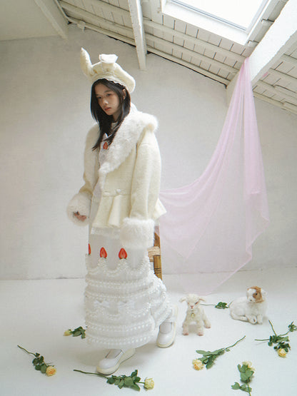 Rabbit-Eared Bendable Lace Beret【s0000014524】