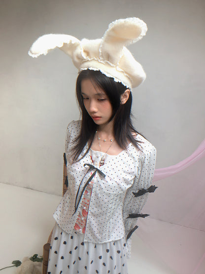 Patchwork Print Fitted Long-Sleeve Shirt【s0000014523】