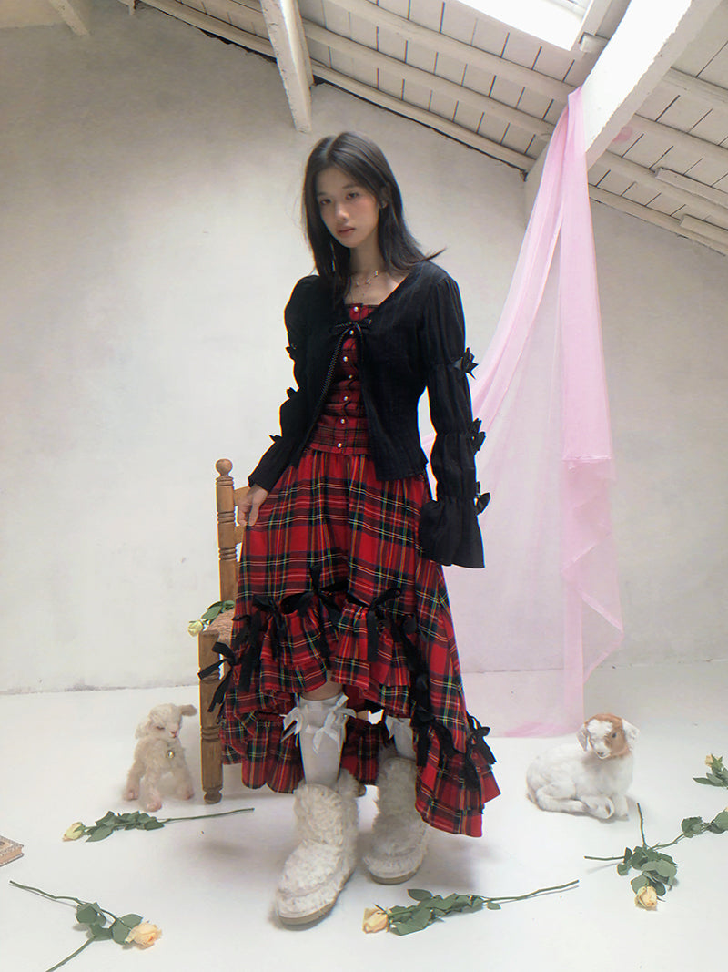 Patchwork Print Fitted Long-Sleeve Shirt【s0000014523】