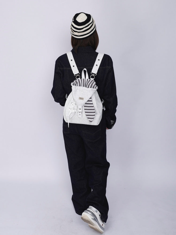 2way Rabbit Ear Patchwork Backpack Crossbody Schoolbag【s0000015973】