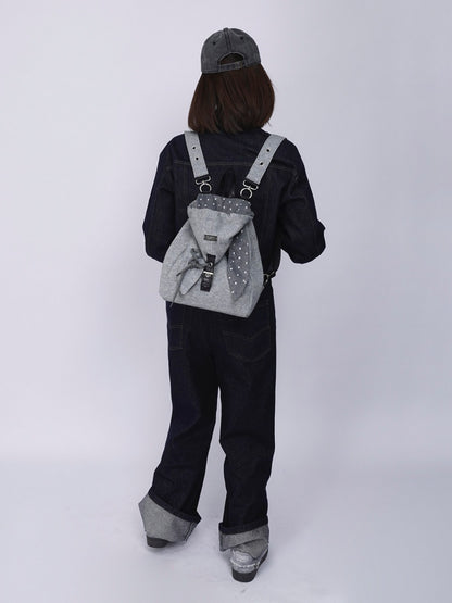 2way Rabbit Ear Patchwork Backpack Crossbody Schoolbag【s0000015973】