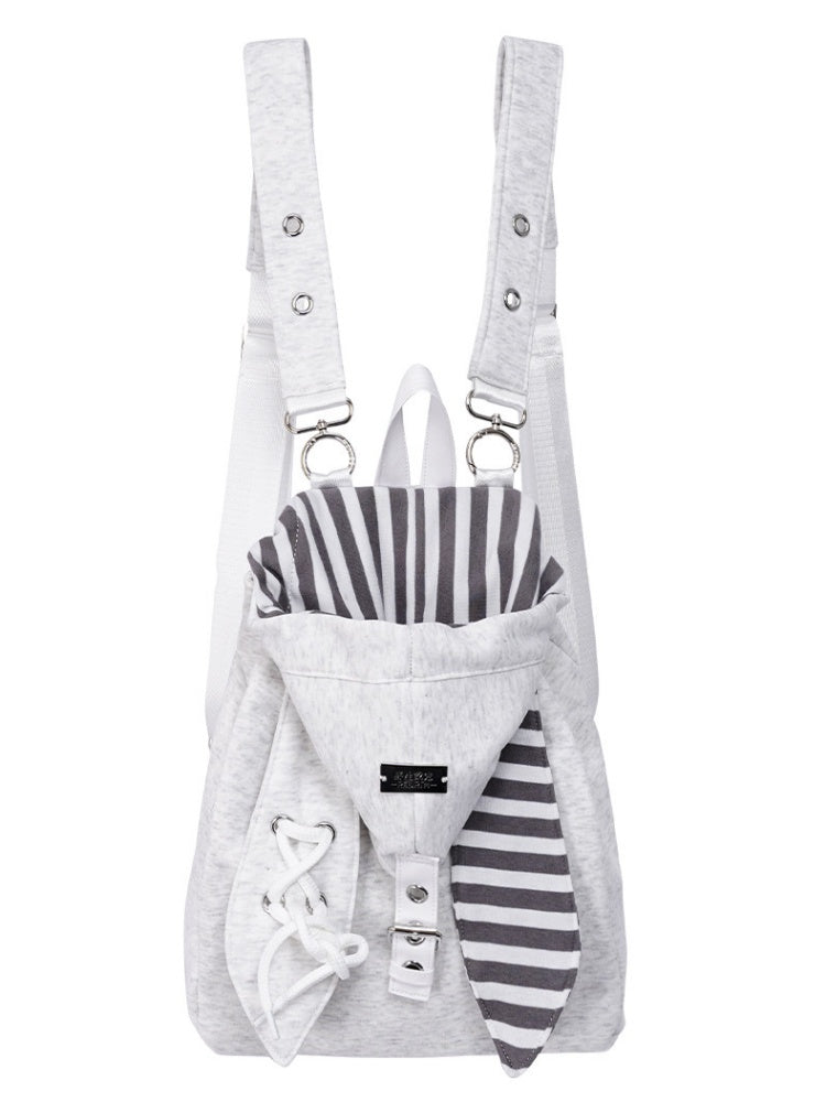 2way Rabbit Ear Patchwork Backpack Crossbody Schoolbag【s0000015973】