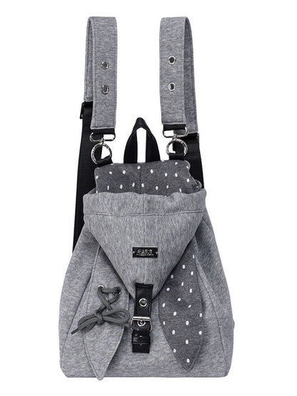 2way Rabbit Ear Patchwork Backpack Crossbody Schoolbag【s0000015973】