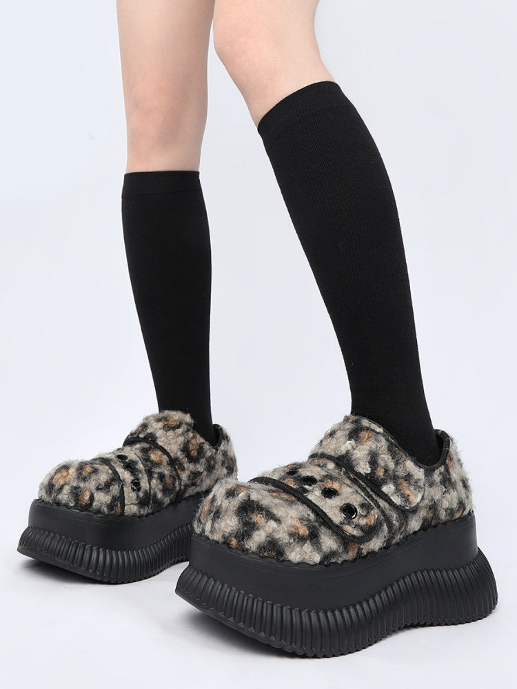 Leopard Print Heightened Light Platform Shoes【s0000015976】