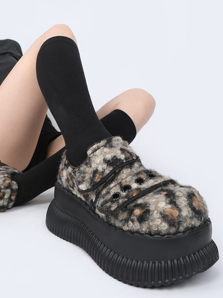 Leopard Print Heightened Light Platform Shoes【s0000015976】