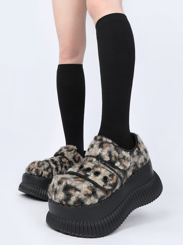 Leopard Print Heightened Light Platform Shoes【s0000015976】
