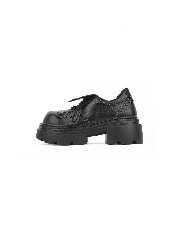 Subculture Flap Heightened Platform Loafers Oxford Shoes【s0000015977】