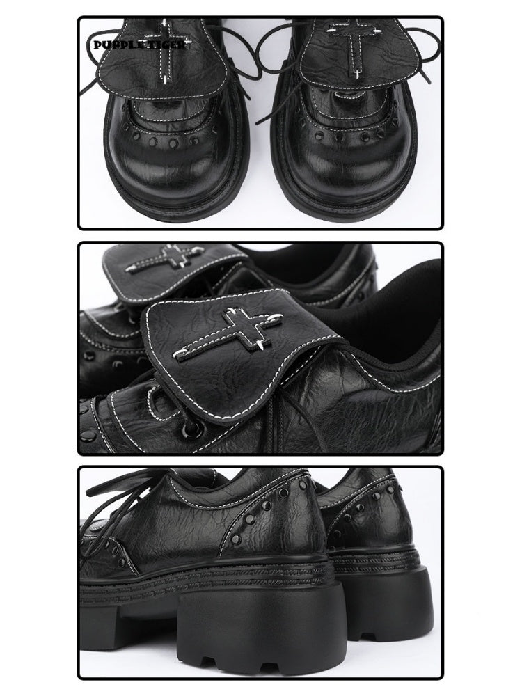 Subculture Flap Heightened Platform Loafers Oxford Shoes【s0000015977】