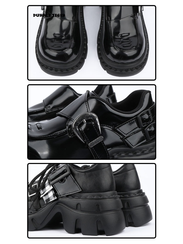 Chunky Heeled Sweet Edgy Loafers Platform Shoes【s0000015981】