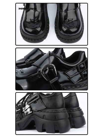 Chunky Heeled Sweet Edgy Loafers Platform Shoes【s0000015981】