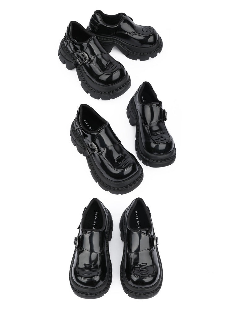 Chunky Heeled Sweet Edgy Loafers Platform Shoes【s0000015981】