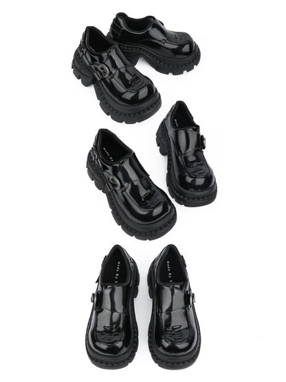 Chunky Heeled Sweet Edgy Loafers Platform Shoes【s0000015981】