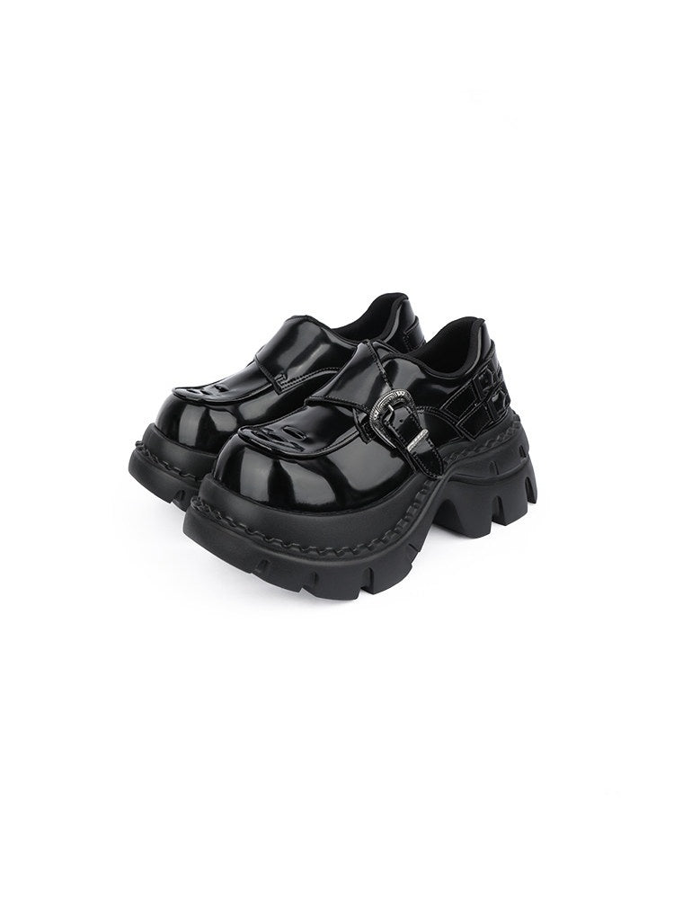 Chunky Heeled Sweet Edgy Loafers Platform Shoes【s0000015981】