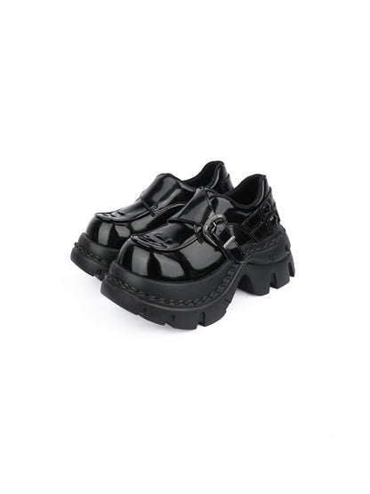 Chunky Heeled Sweet Edgy Loafers Platform Shoes【s0000015981】