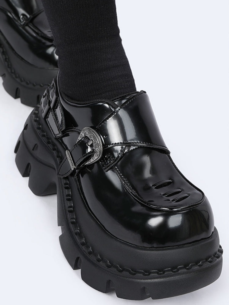 Chunky Heeled Sweet Edgy Loafers Platform Shoes【s0000015981】