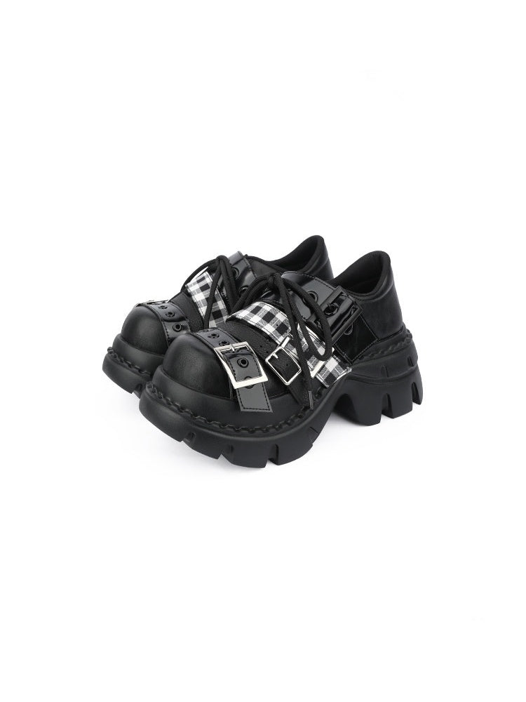 Subculture Plaid Platform Daddy Shoes【s0000015982】