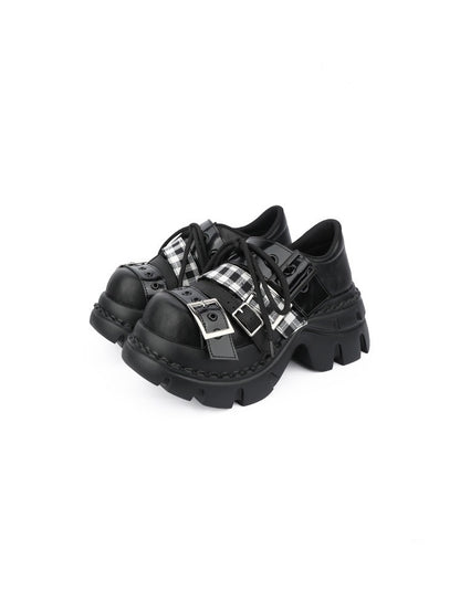 Subculture Plaid Platform Daddy Shoes【s0000015982】