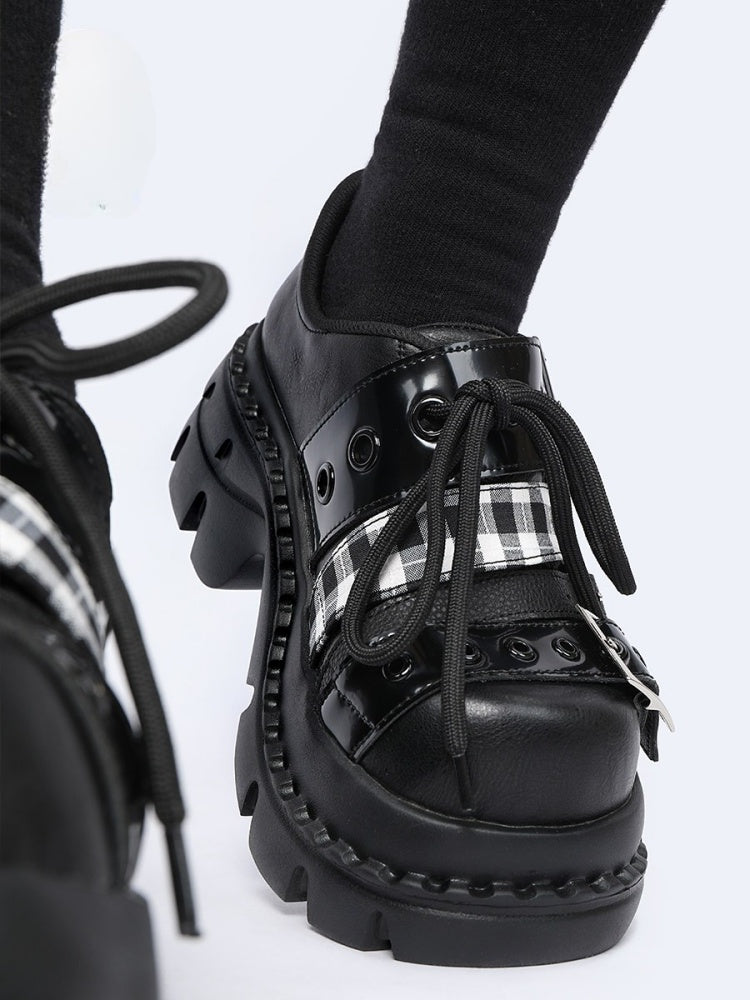 Subculture Plaid Platform Daddy Shoes【s0000015982】