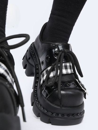 Subculture Plaid Platform Daddy Shoes【s0000015982】