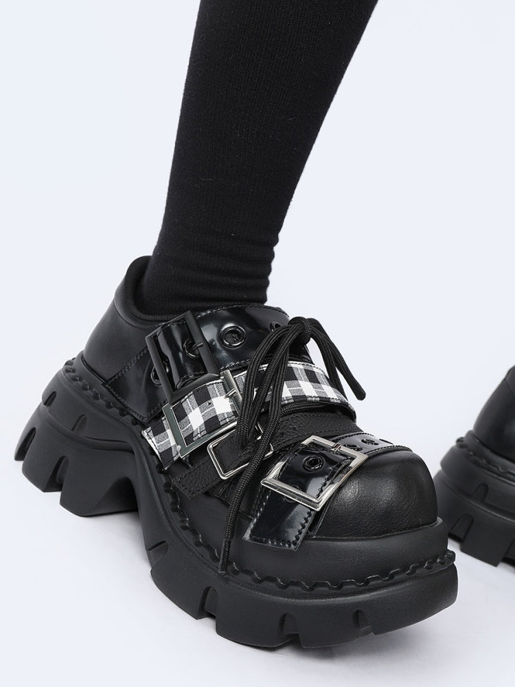 Subculture Plaid Platform Daddy Shoes【s0000015982】