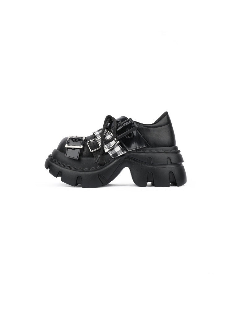 Subculture Plaid Platform Daddy Shoes【s0000015982】