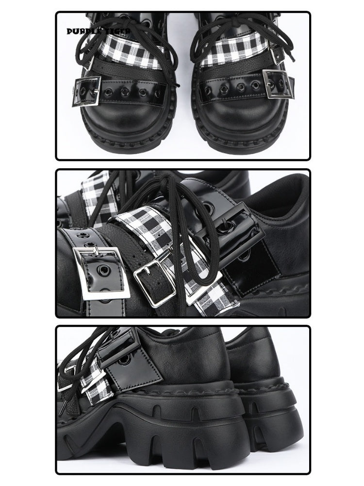 Subculture Plaid Platform Daddy Shoes【s0000015982】