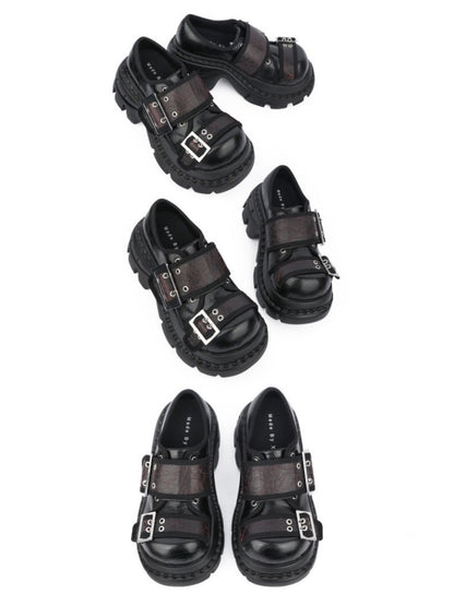 Subculture Chunky Height-Boosting Dad Loafers Platform Shoes【s0000015984】