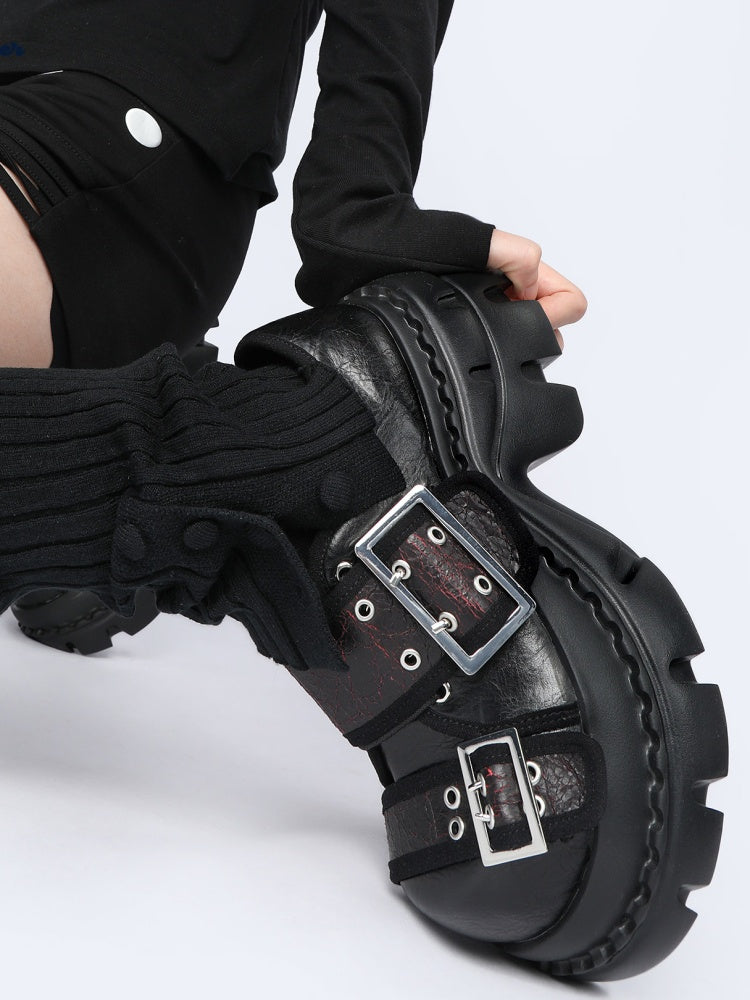 Subculture Chunky Height-Boosting Dad Loafers Platform Shoes【s0000015984】