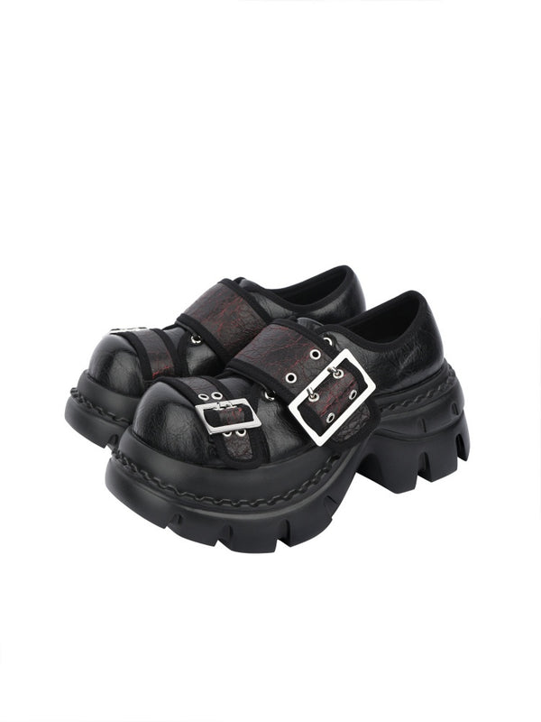 Subculture Chunky Height-Boosting Dad Loafers Platform Shoes【s0000015984】
