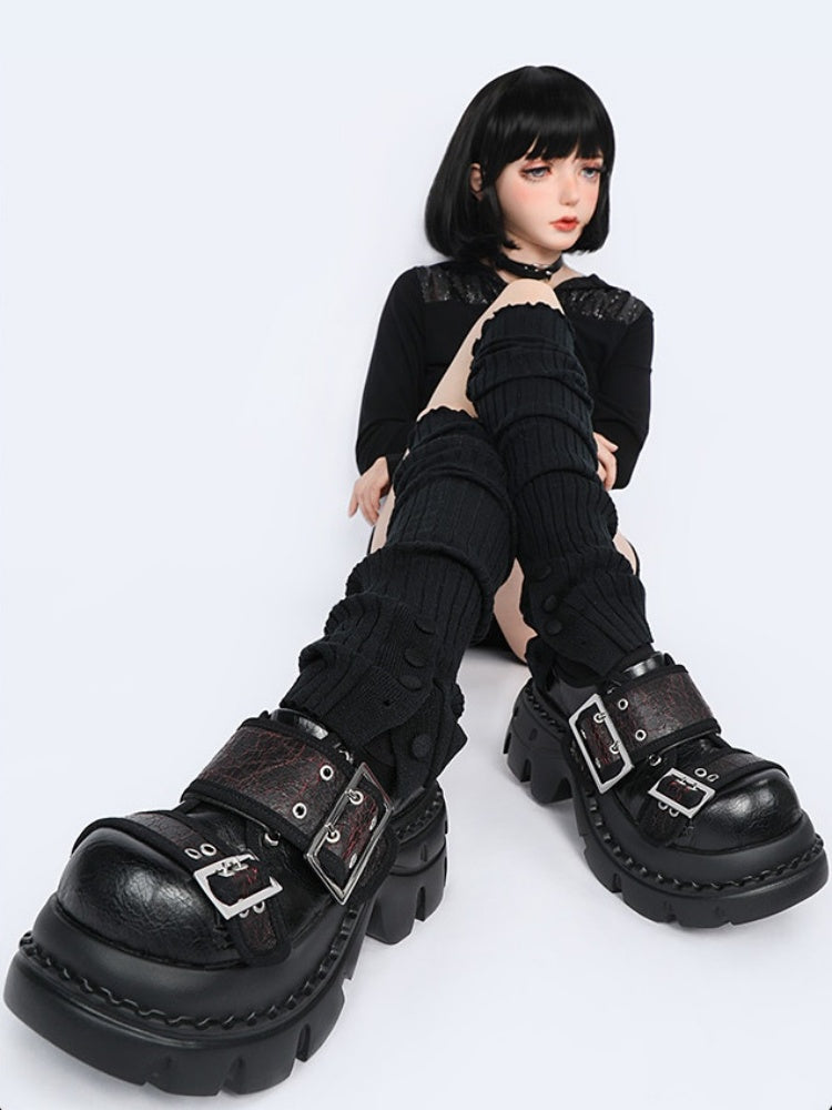 Subculture Chunky Height-Boosting Dad Loafers Platform Shoes【s0000015984】