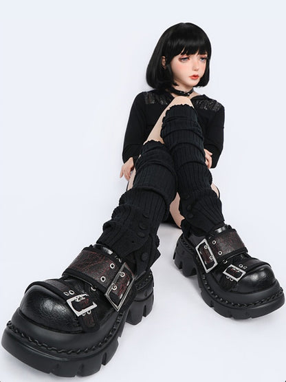 Subculture Chunky Height-Boosting Dad Loafers Platform Shoes【s0000015984】