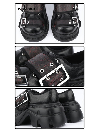Subculture Chunky Height-Boosting Dad Loafers Platform Shoes【s0000015984】