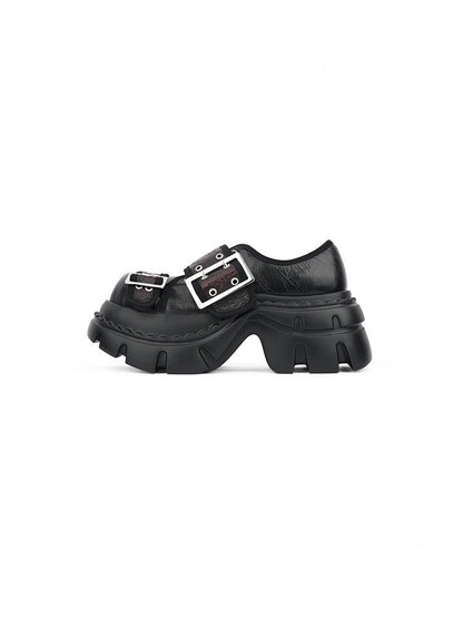 Subculture Chunky Height-Boosting Dad Loafers Platform Shoes【s0000015984】