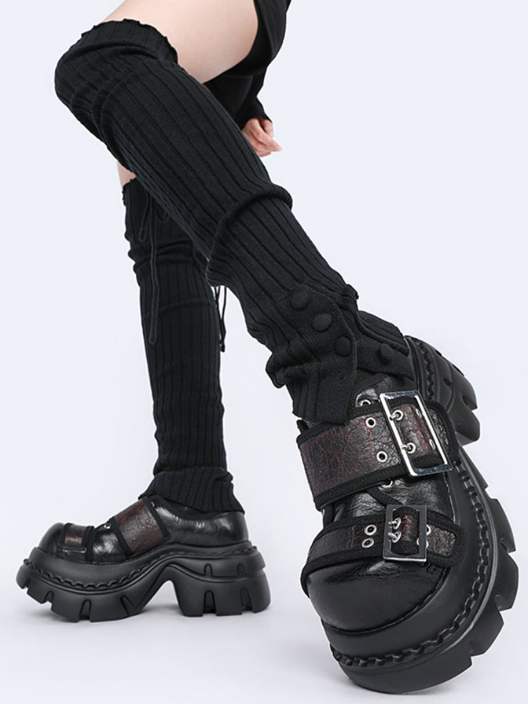 Subculture Chunky Height-Boosting Dad Loafers Platform Shoes【s0000015984】