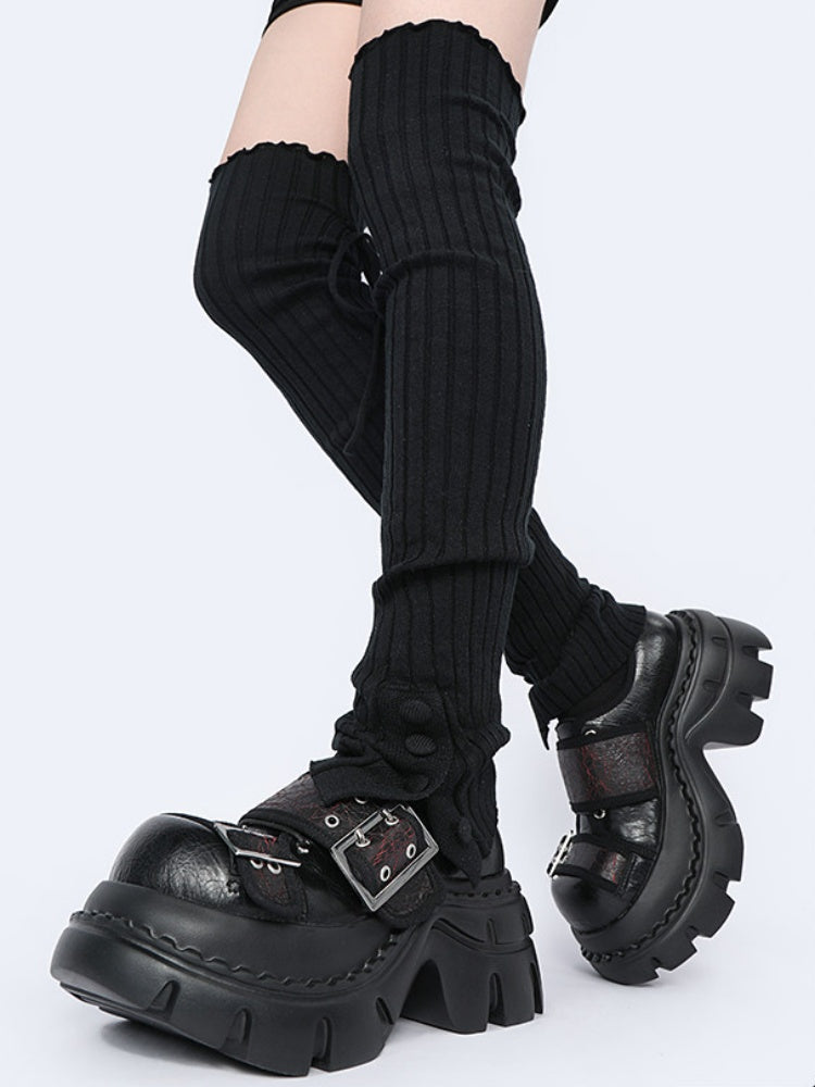 Subculture Chunky Height-Boosting Dad Loafers Platform Shoes【s0000015984】