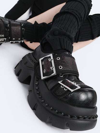 Subculture Chunky Height-Boosting Dad Loafers Platform Shoes【s0000015984】