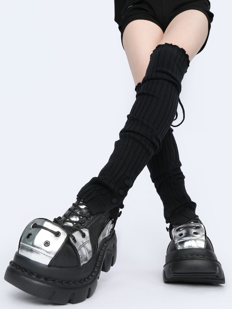 Cyberpunk Style Patchwork Height-Enhancing Chunky Platform Shoes【s0000015986】