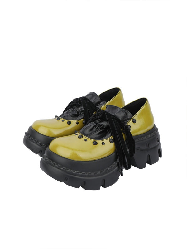 Niche Design Sweet & Edgy Mary Jane Platform Shoes【s0000015987】